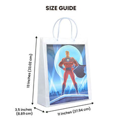 Digital Superhero Luxury Transparent Gift Bag with Loop Handle