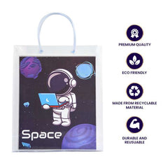 Digital Space Luxury Transparent Gift Bag with Loop Handle