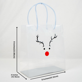 Transparent luxury Gift bag Deer print (9*8*4)