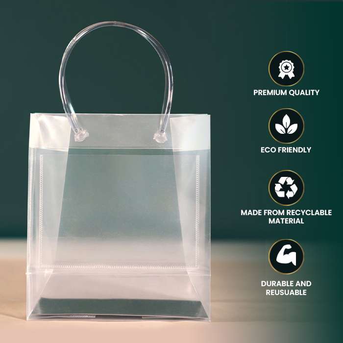 Transparent gift bag with slit pocket