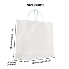 Big Transparent Luxury Gift Bag with Loop Handle and Visiting Card Slit