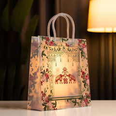 Transparent Luxury Wedding Gift Bag with Fancy Loop Handle