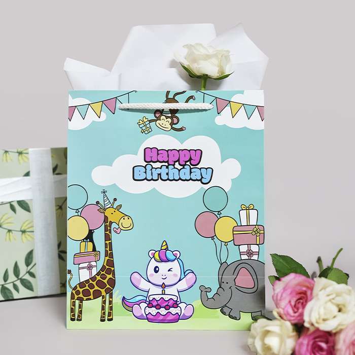 Happy Birthday Printed Luxury Gift Bag