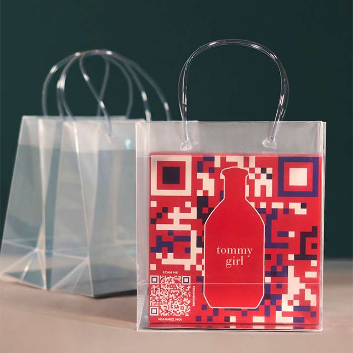 Transparent luxury gift bag loop handle (9*8*4)