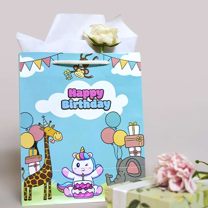 Happy Birthday Printed Luxury Gift Bag