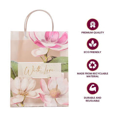 Floral With Love Luxury Gift Bag with Loop Handle