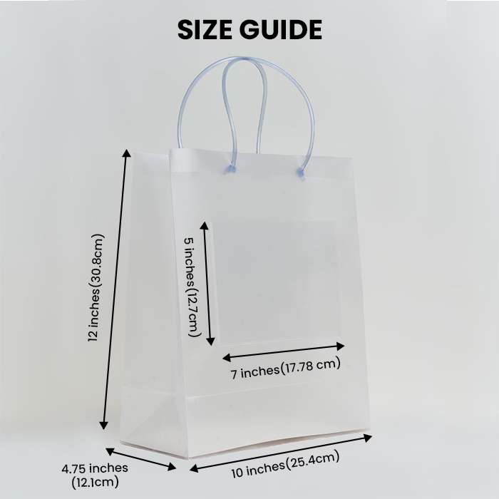 Semi Transparent Luxury Gift Bag with Loop Handle and Invitation Slit Pocket