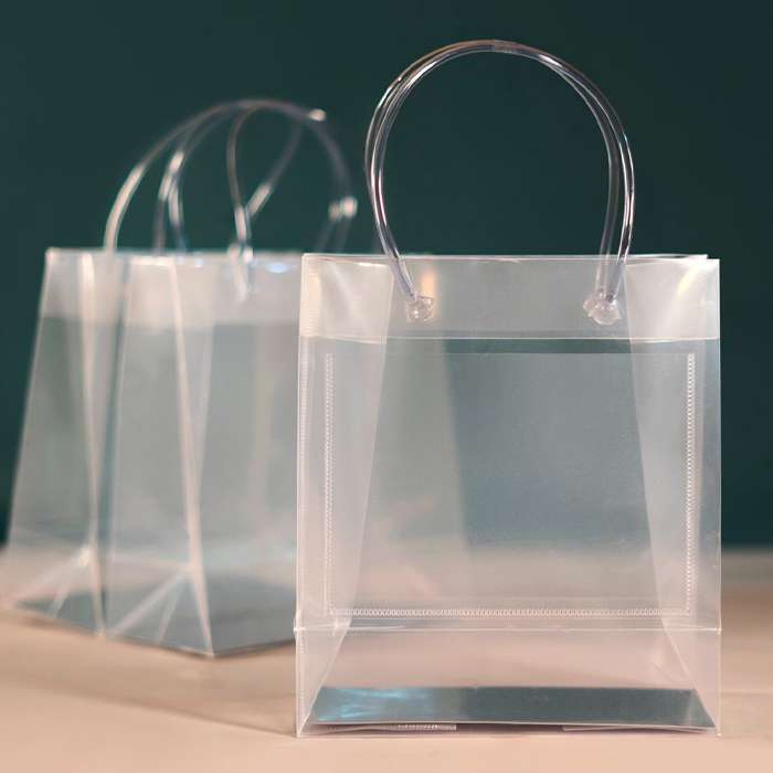 Transparent gift bag with slit pocket