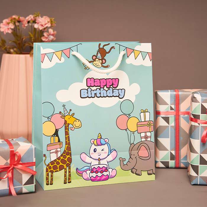 Happy Birthday Printed Luxury Gift Bag