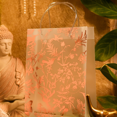 Premium Transparent rose Gold Foiled Eco-Friendly Carry Bag – Artek Signature Collection
