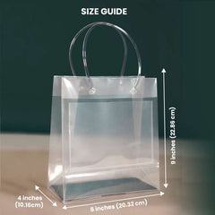 Transparent gift bag with slit pocket