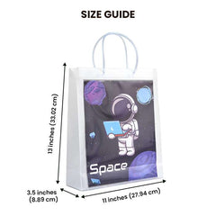 Digital Space Luxury Transparent Gift Bag with Loop Handle