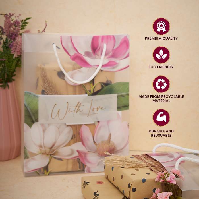 Floral with Love Luxury Gift Bag with Rope Handle