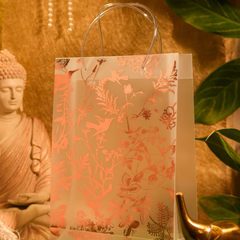 Premium Transparent rose Gold Foiled Eco-Friendly Carry Bag – Artek Signature Collection