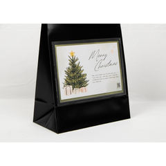 Small Black Luxury Gift Bag with Invitation Slit