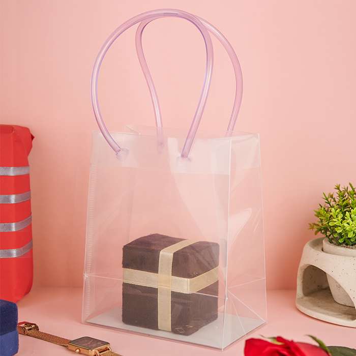 Small Transparent Luxury Gift Bag with Loop Handle