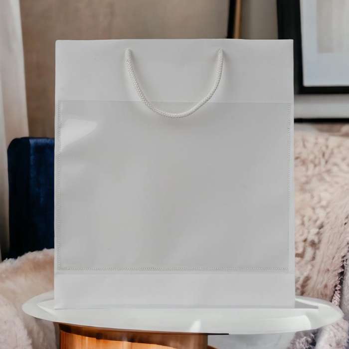 Big White Luxury Gift Bag with Invite Slit