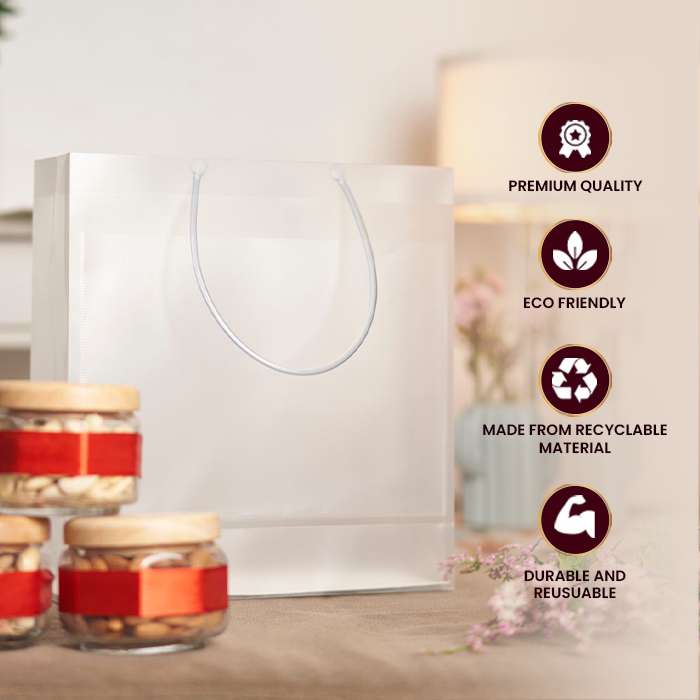 Semi Transparent Luxury Gift Bag with Loop Handle and Invitation Slit Pocket