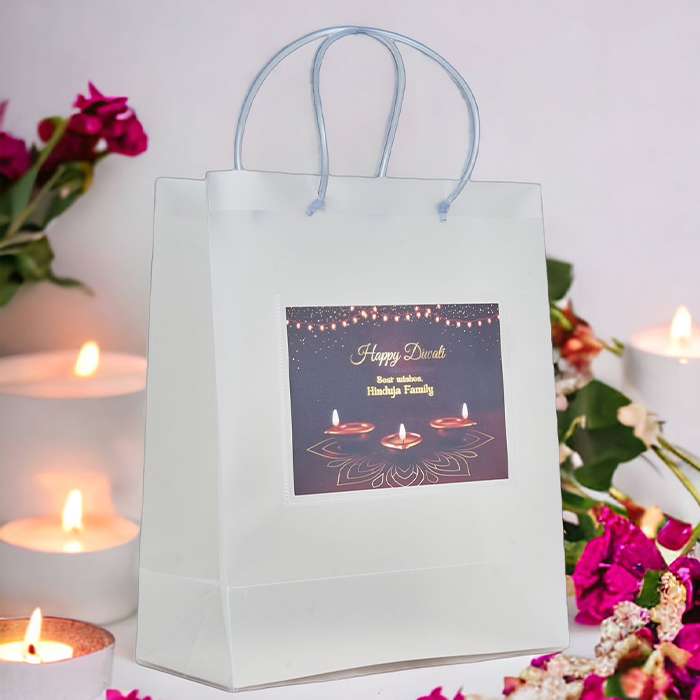 Semi Transparent Luxury Gift Bag with Loop Handle and Invitation Slit Pocket