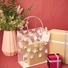 Transparent Luxury Gift Print Bag (9*8*4)