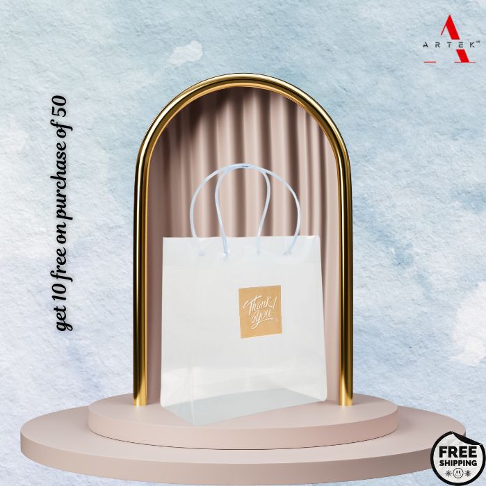 Transparent Thank you gift bag (9*8*4)