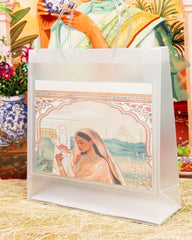 Semi Transparent Luxury Gift Bag with Loop Handle and Invitation Slit Pocket