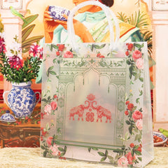 Transparent Luxury Wedding Gift Bag with Fancy Loop Handle