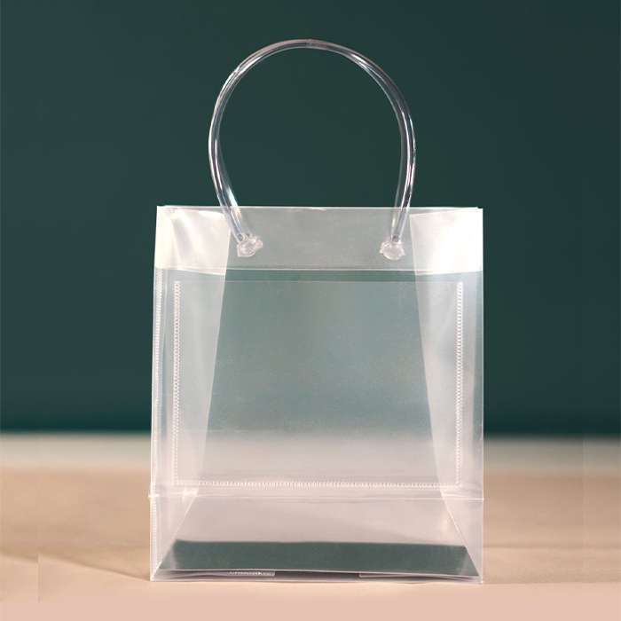 Transparent gift bag with slit pocket