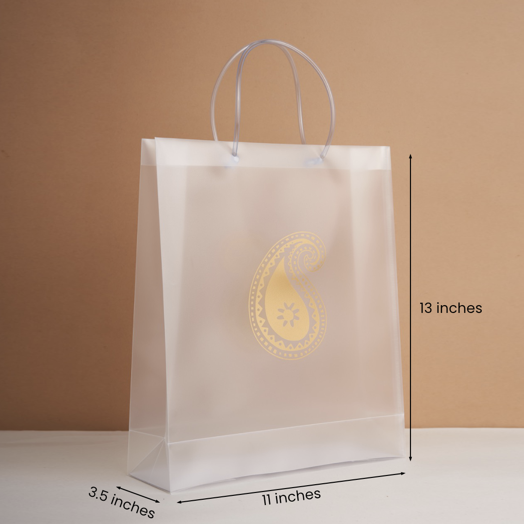 Polka Dot Plastic Gift Bags, Rose 5x3x7